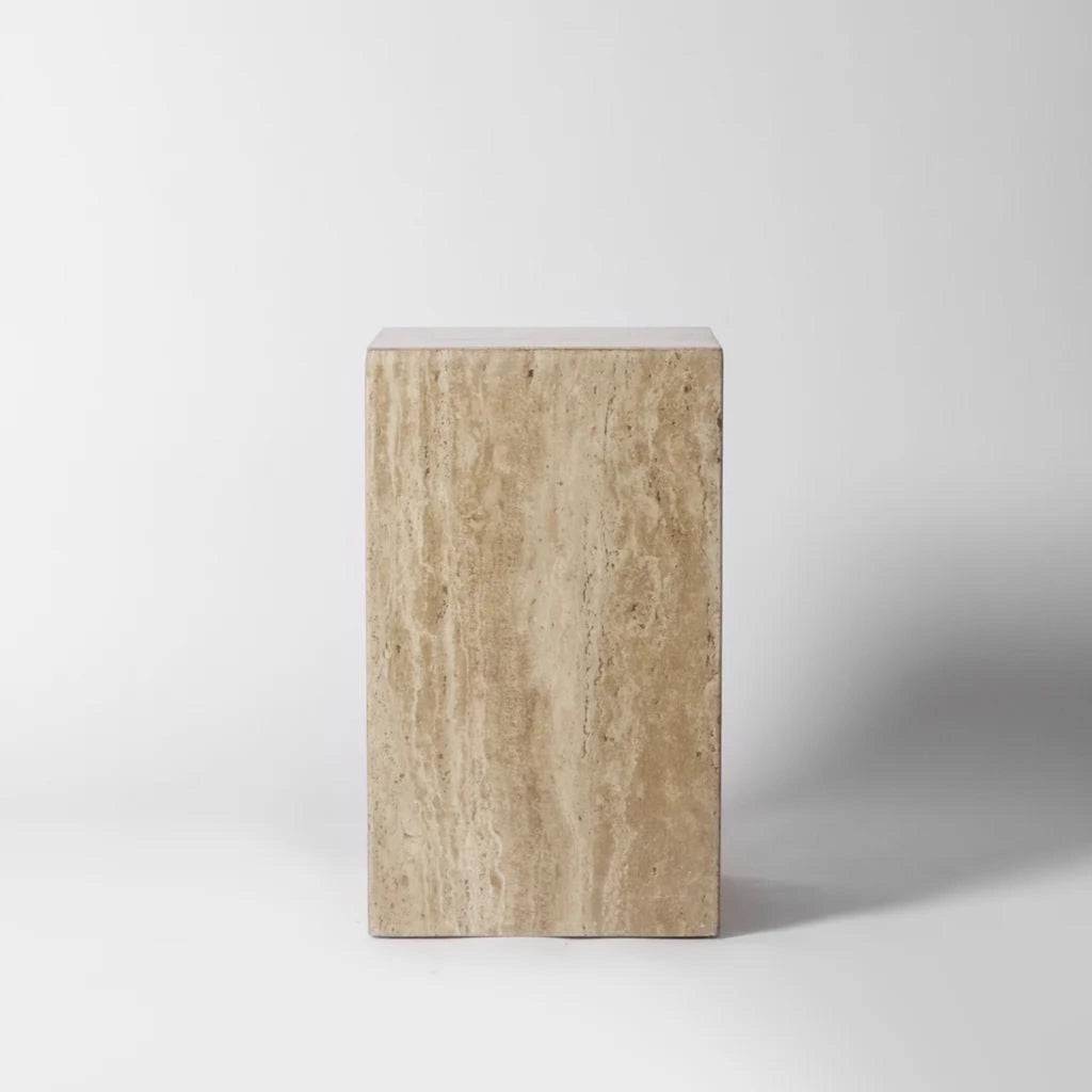 Terra Side Table — Travertine