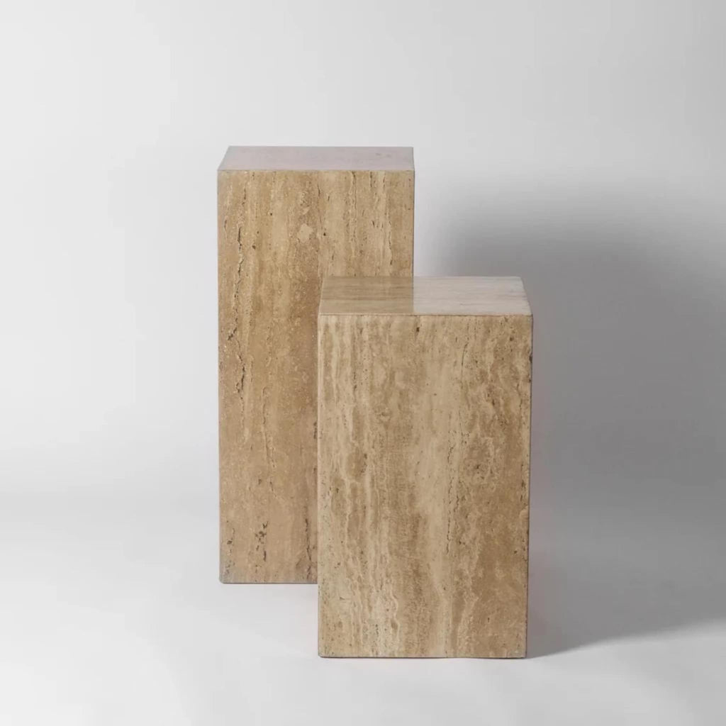 Terra Side Table — Travertine
