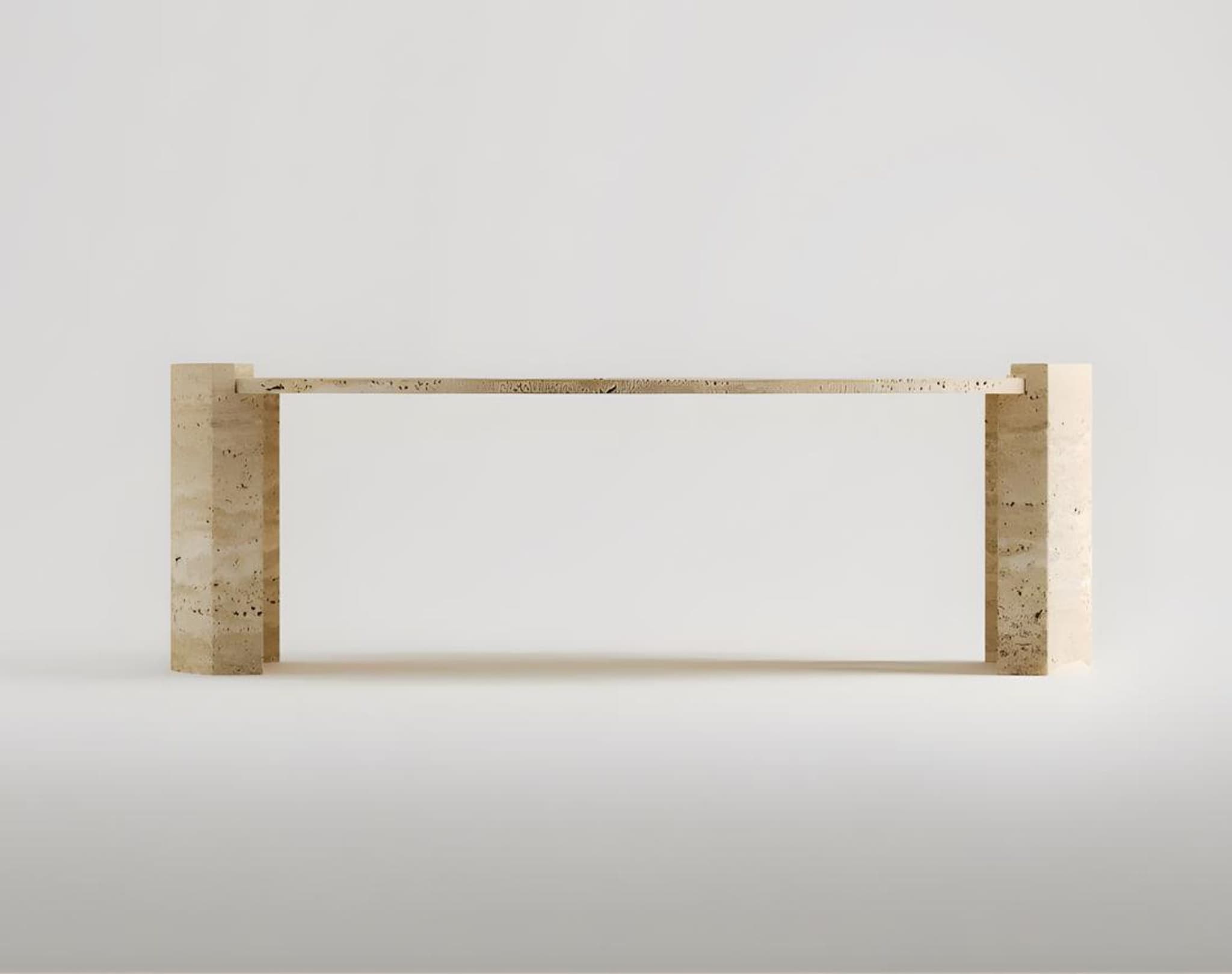 Tevere Dining Table — Travertine