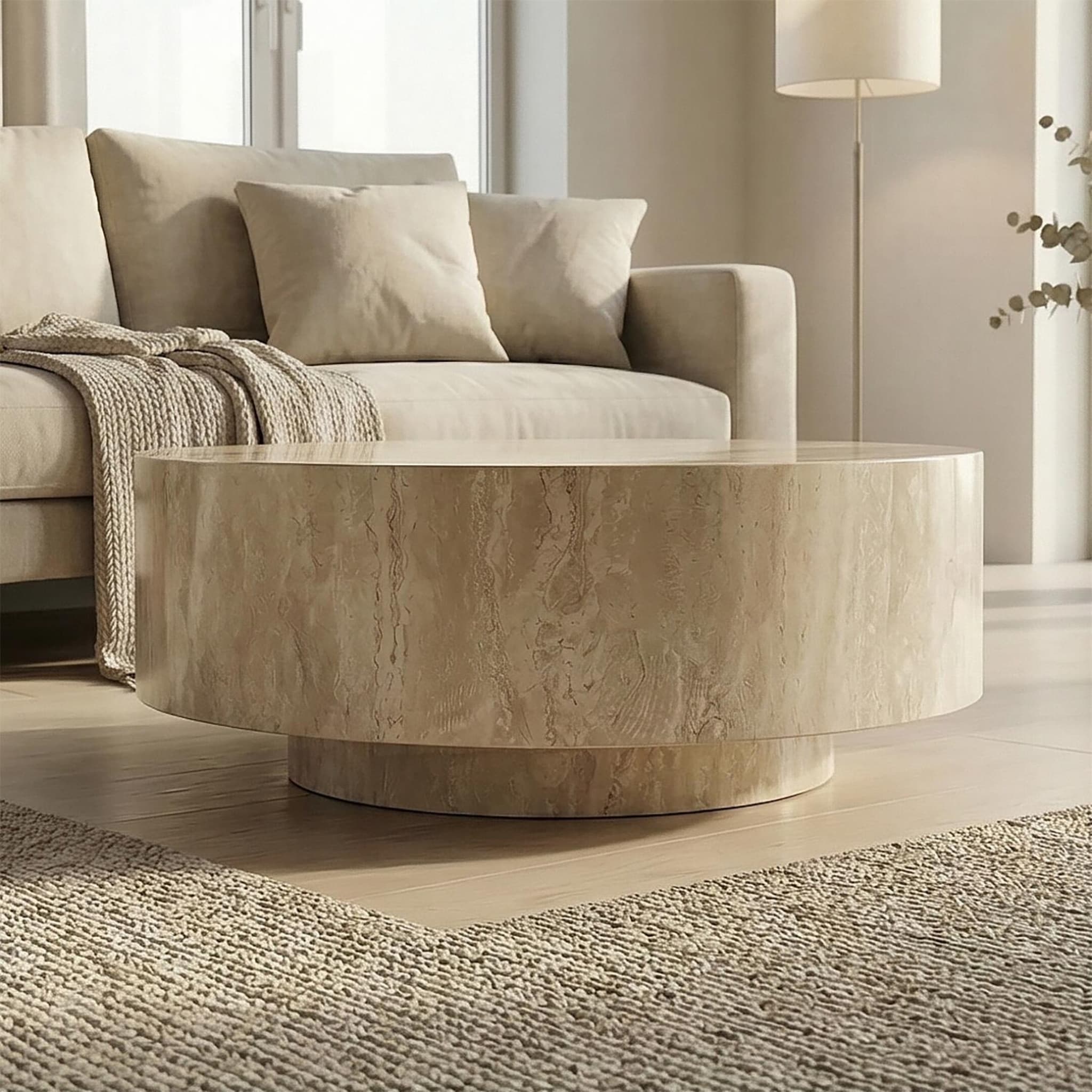 Roma Coffee Table — Travertine