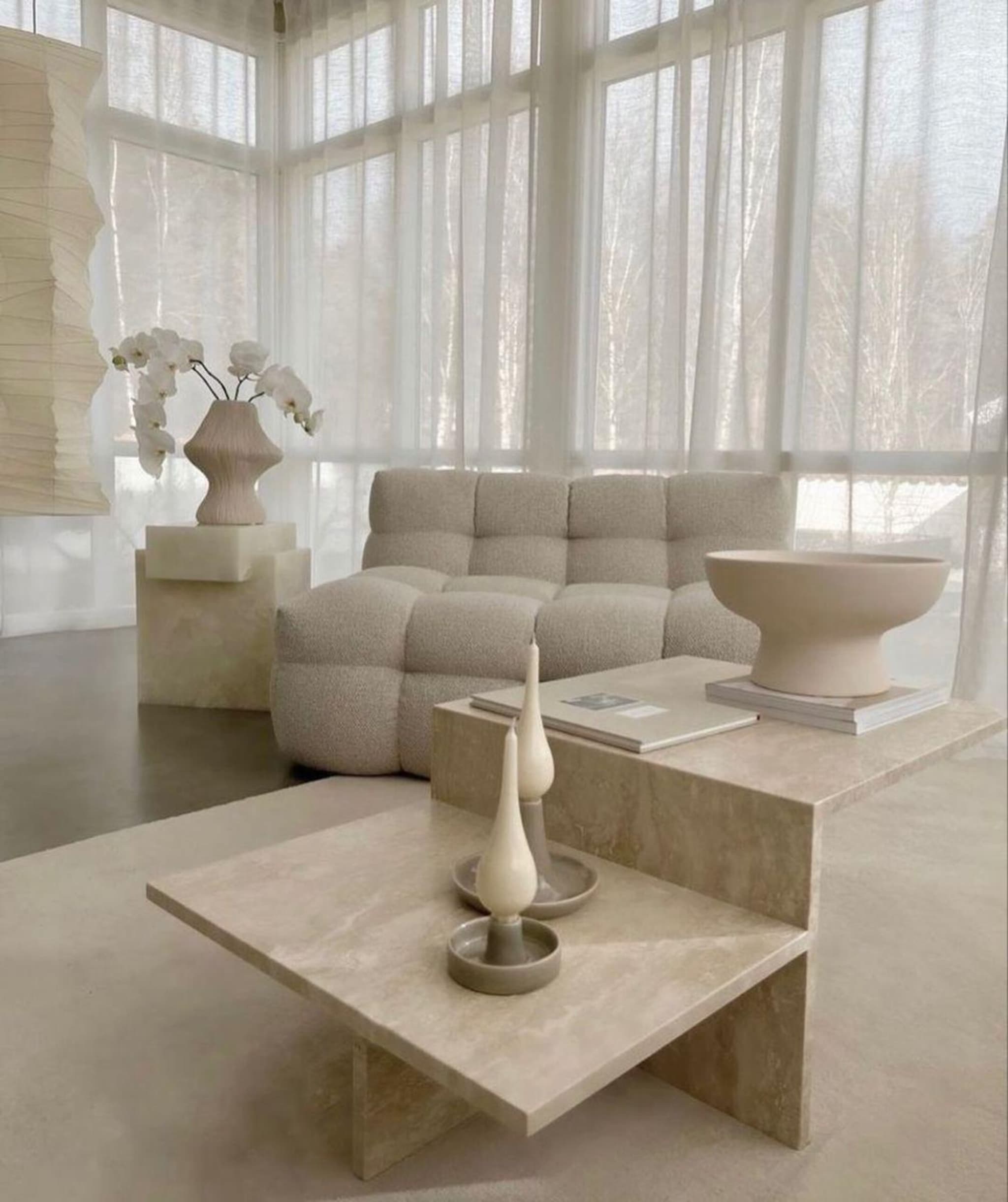 Siena Coffee Table — Travertine