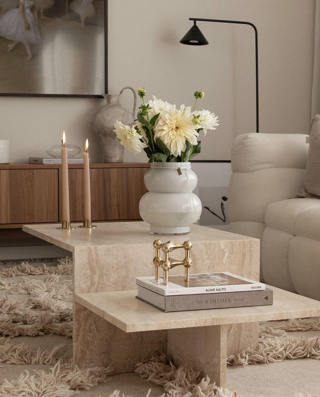 Siena Coffee Table — Travertine