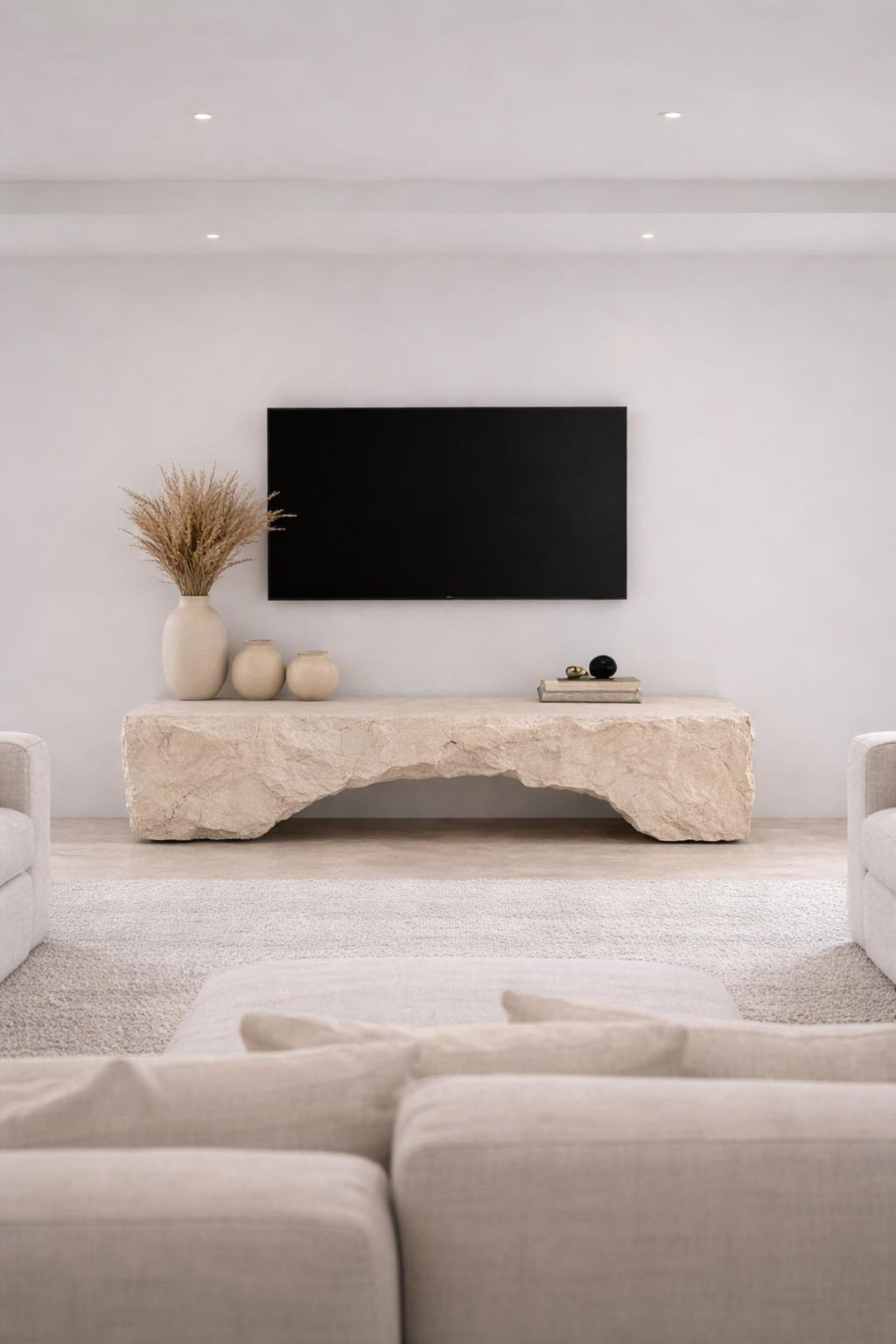 Onda Console Table — Natural Stone