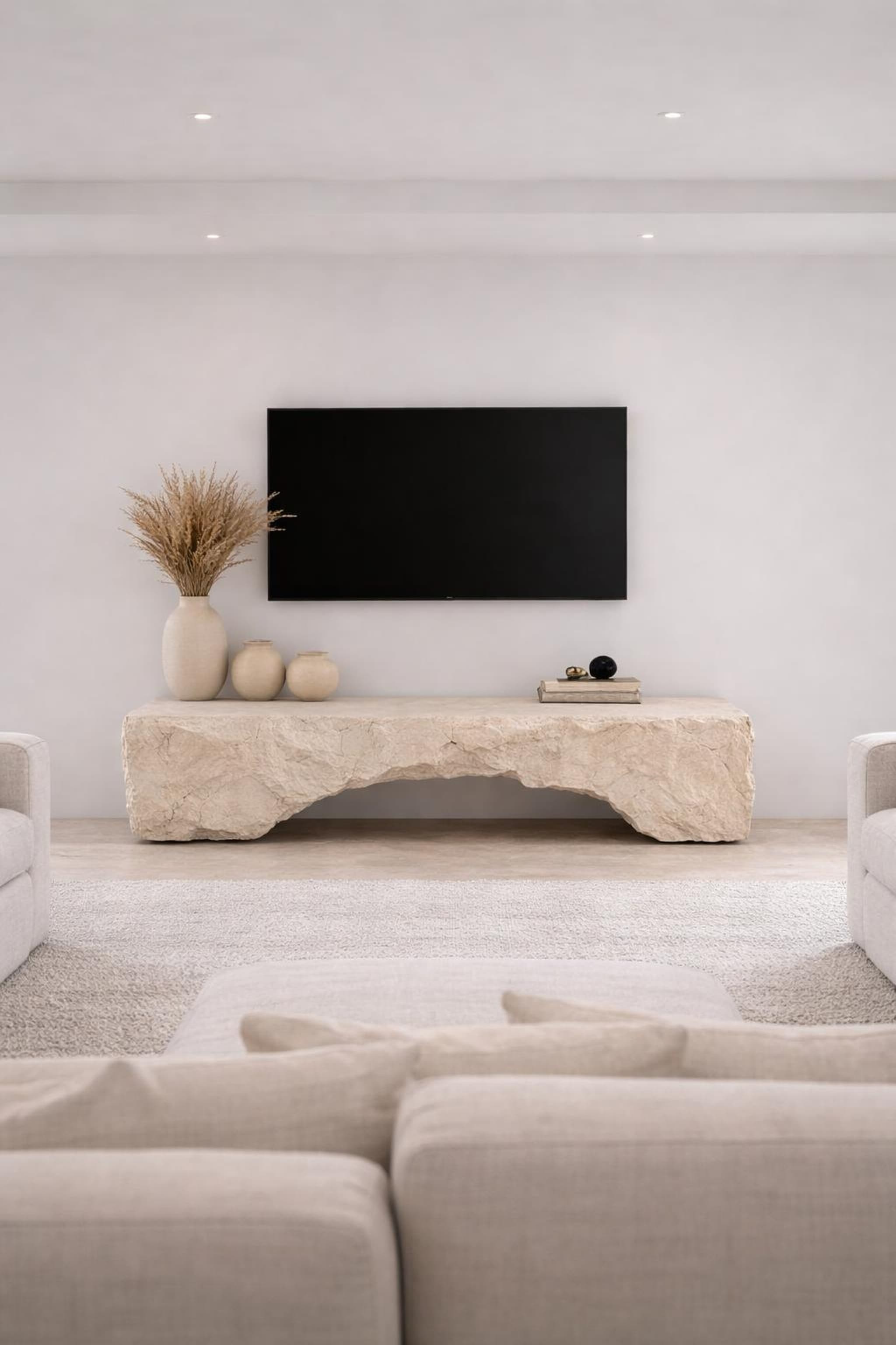 Onda Console Table — Natural Stone