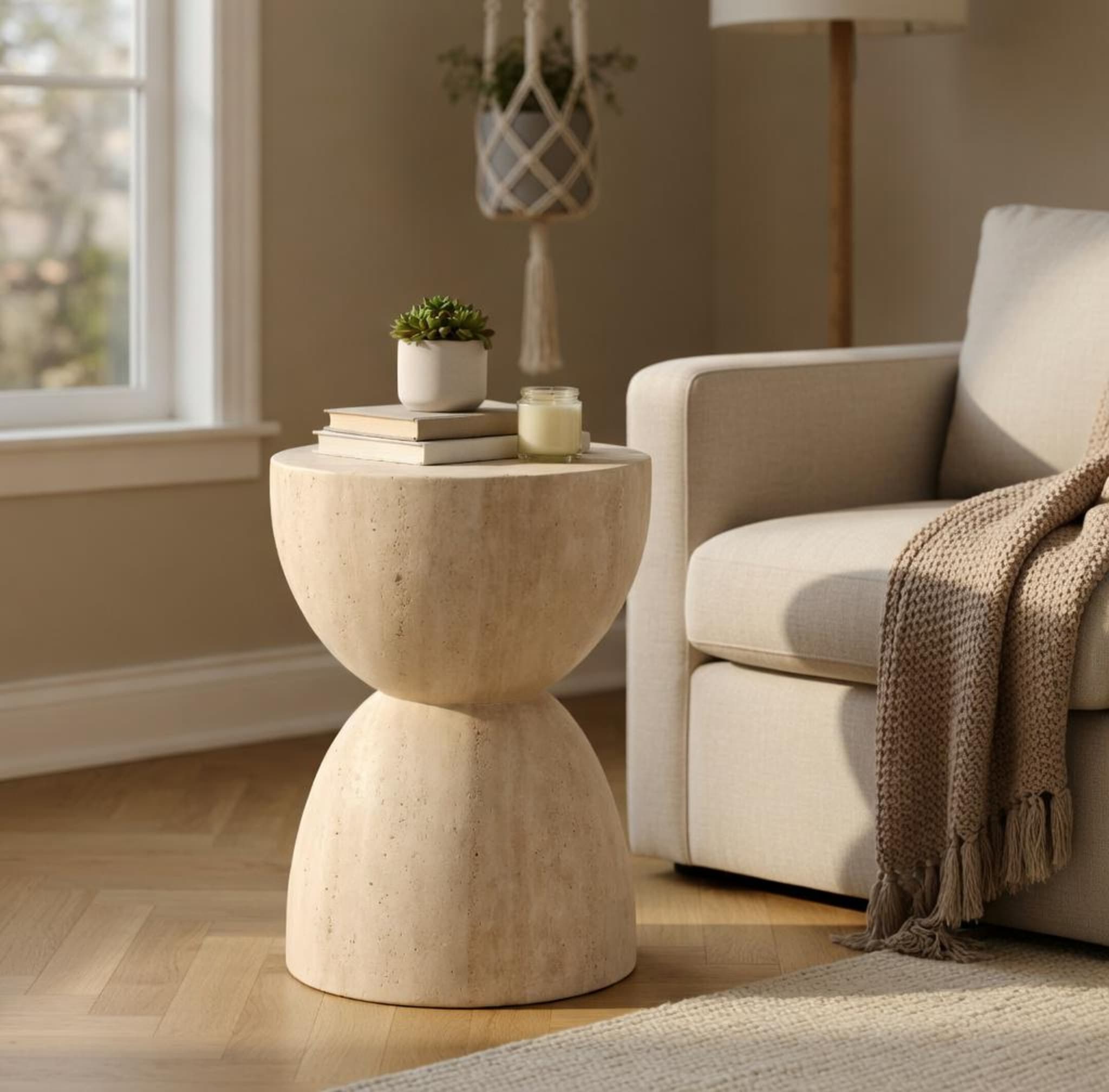 Troia Accent Piece — Light Travertine