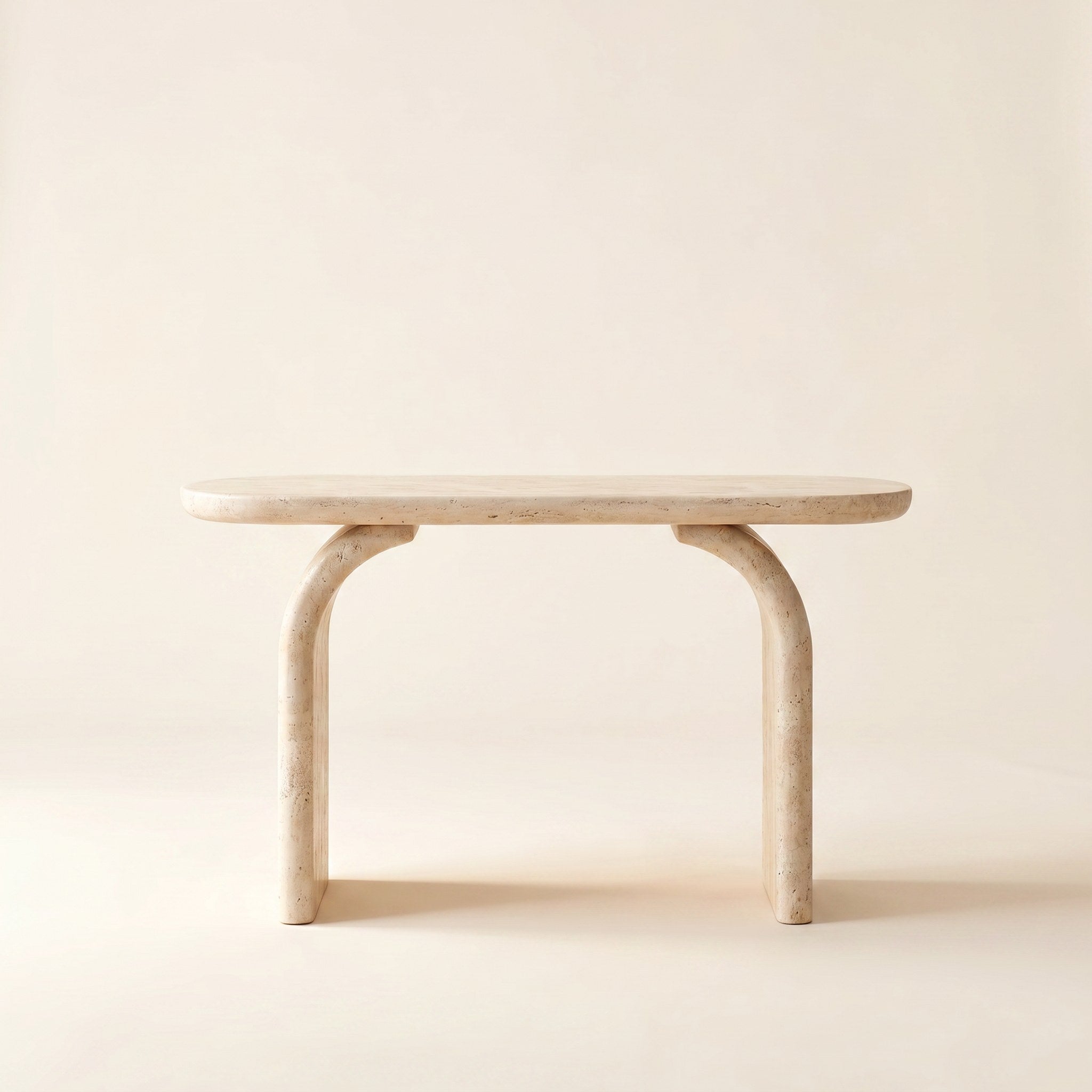 Arco Console Table in Travertine