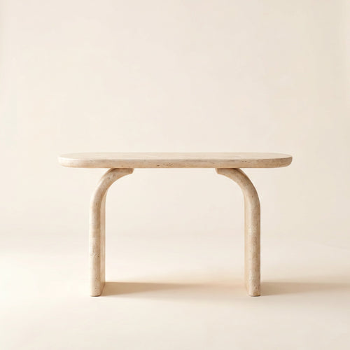 Arco Console Table in Travertine