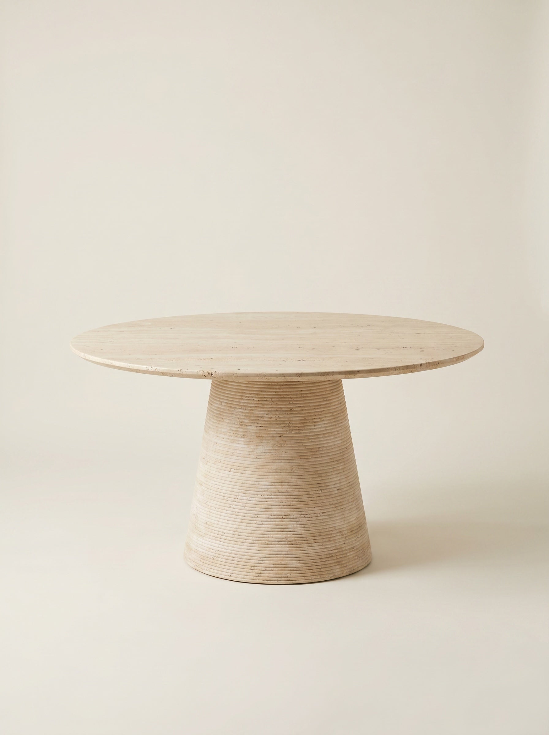 Conca Dining Table in Travertine