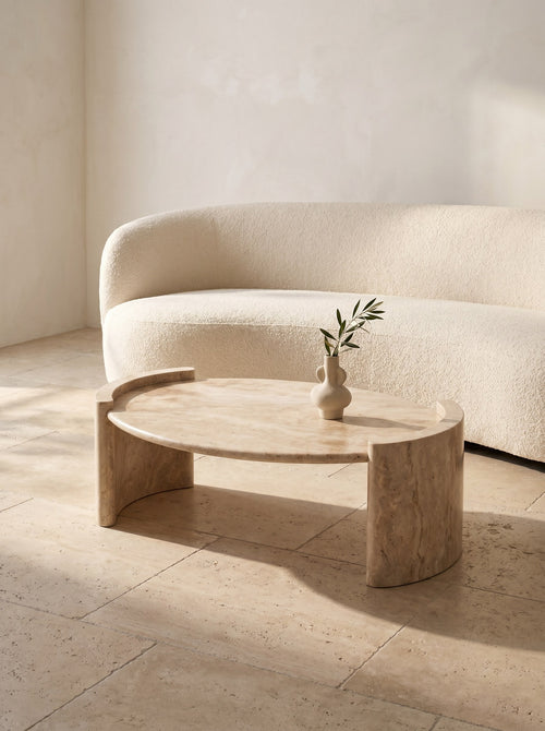 Livia Coffee Table in Travertine