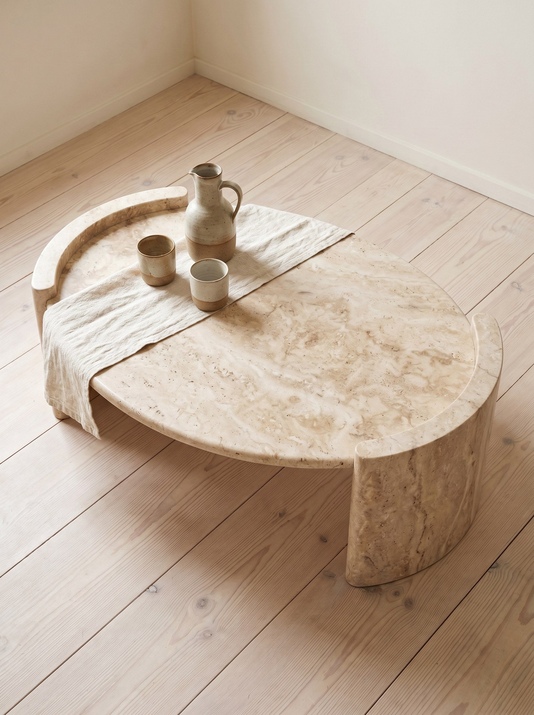 Livia Coffee Table in Travertine