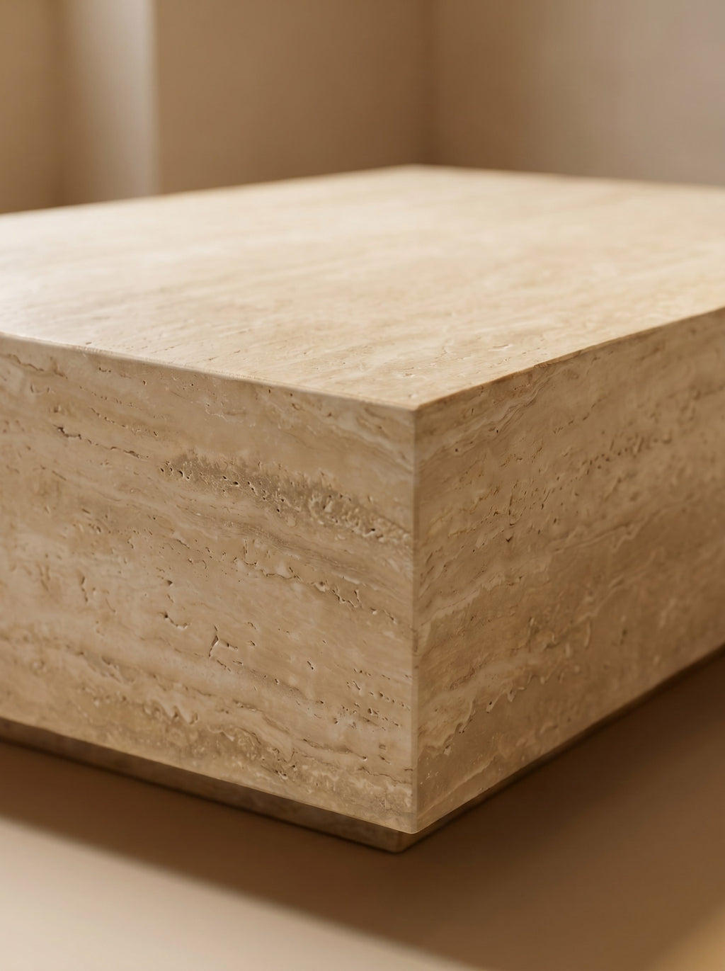 Luna Coffee Table in Travertine