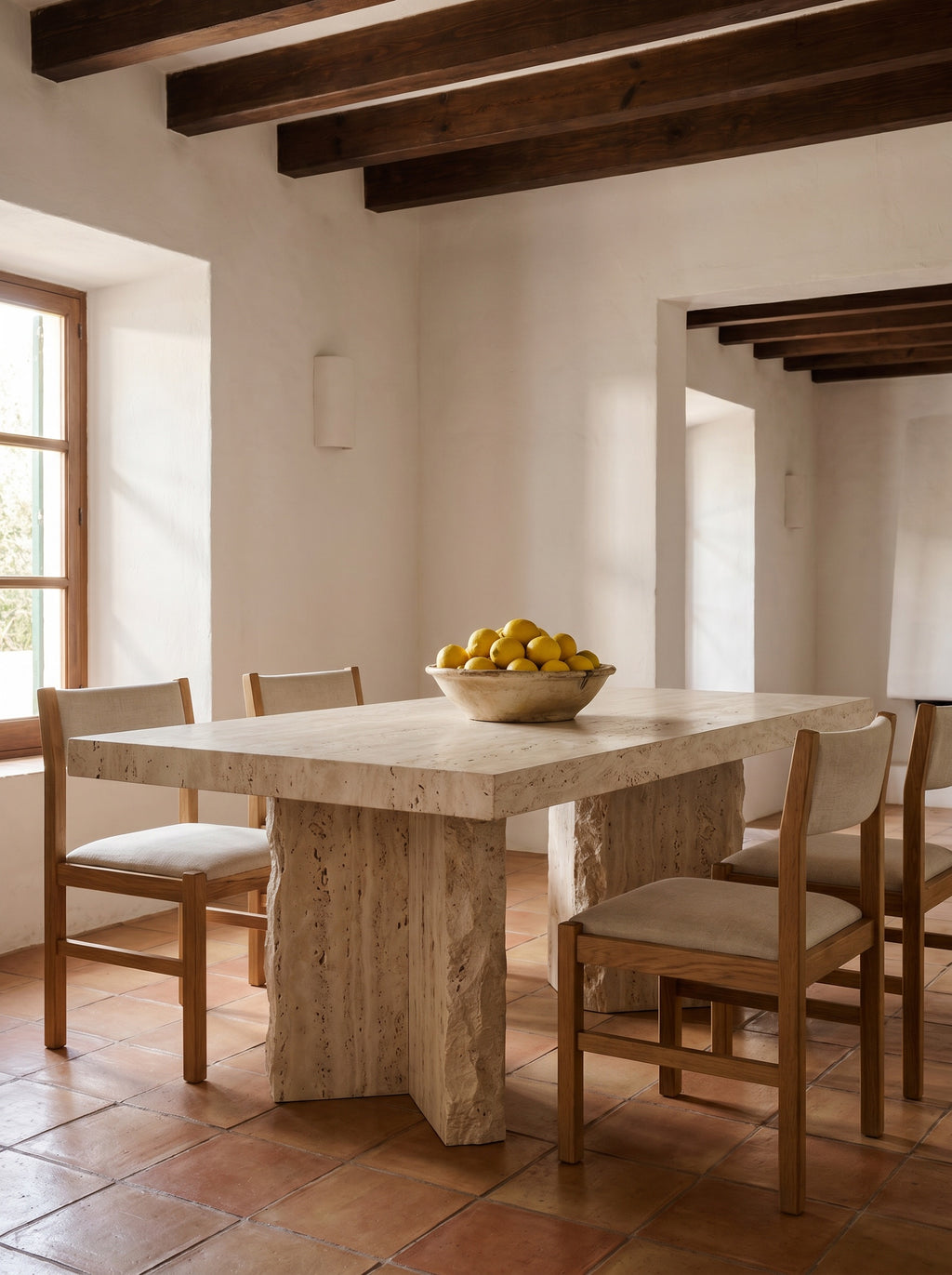 Masseria Dining Table in Travertine