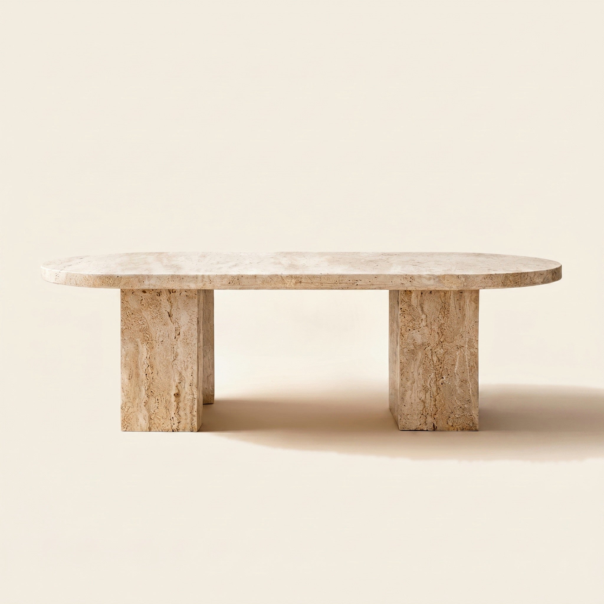 Ovale Dining Table — Travertine