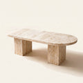 Ovale Dining Table in Travertine