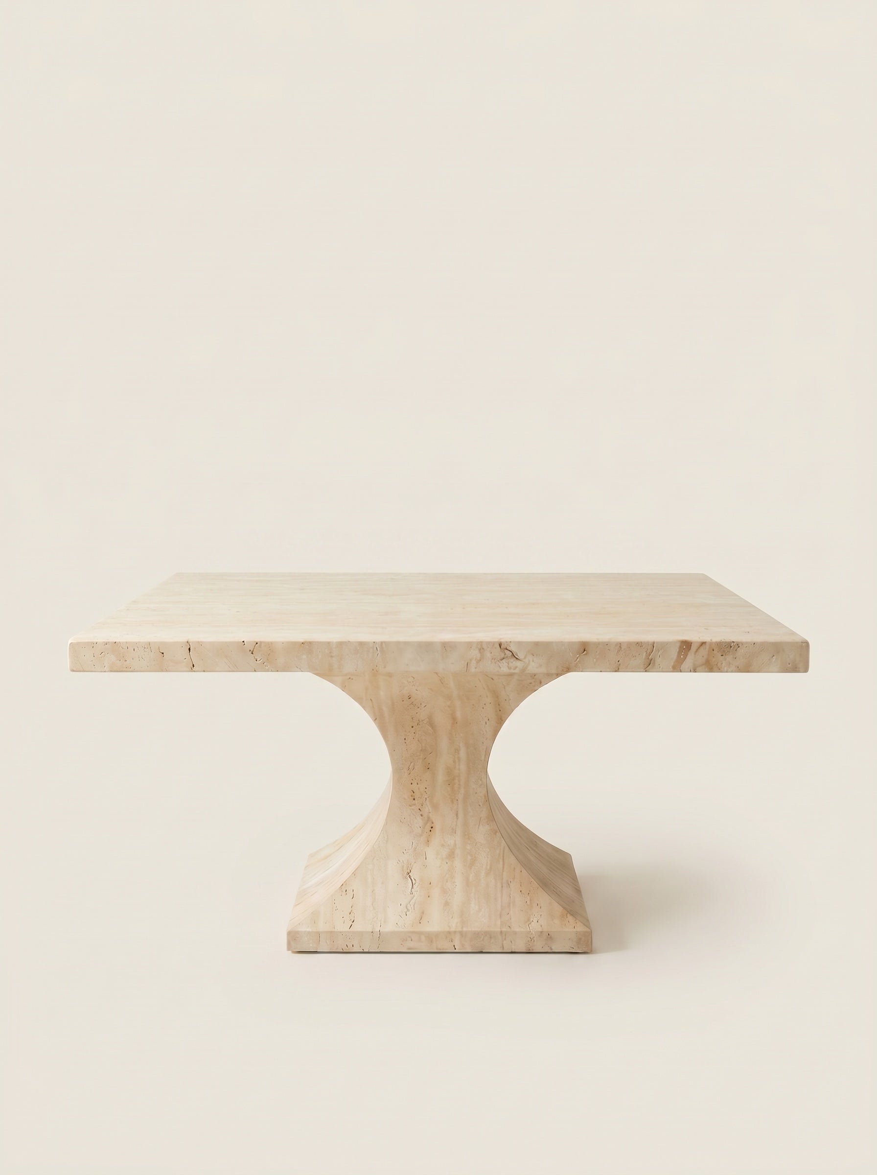 Sella Dining Table in Travertine, 1.20 m