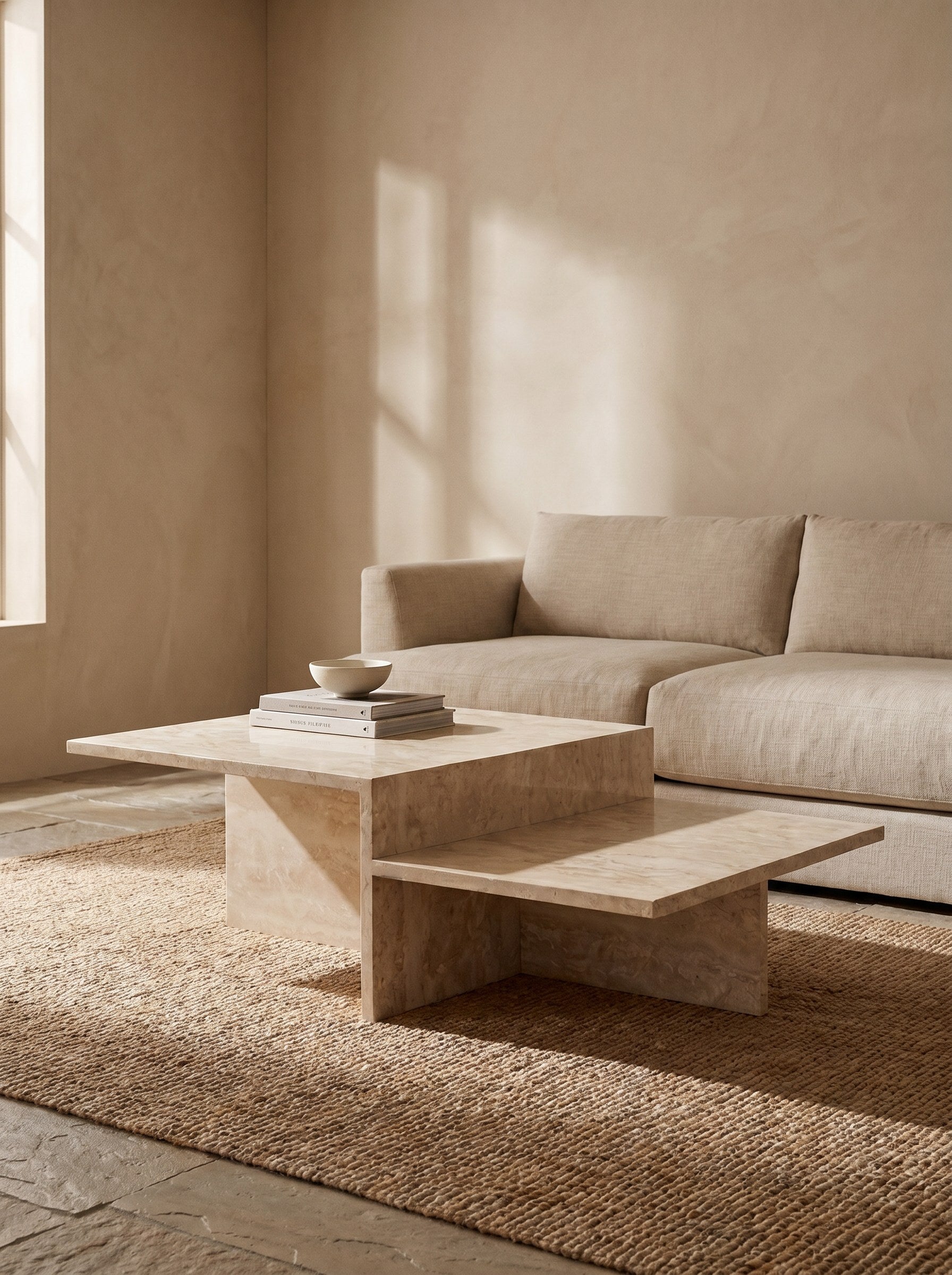 Siena Coffee Table in Travertine