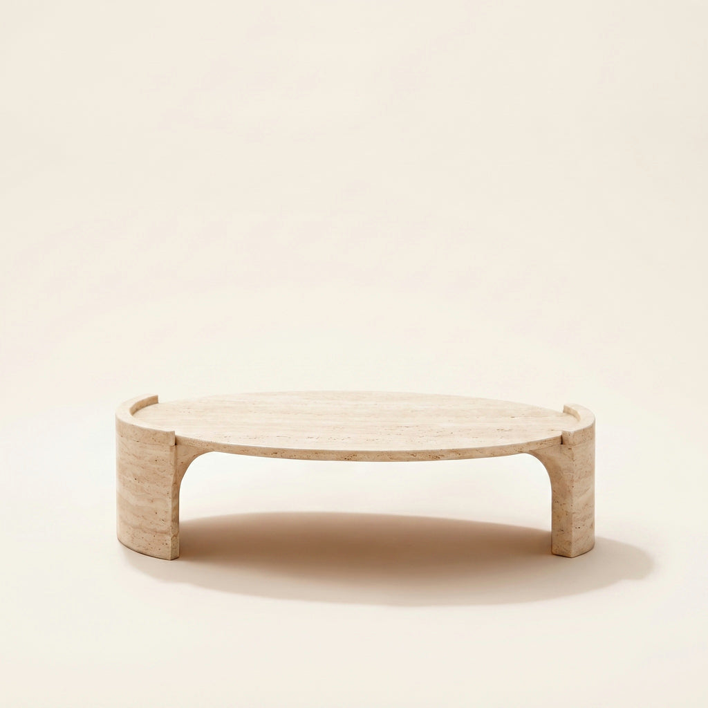Tevere Dining Table — Travertine
