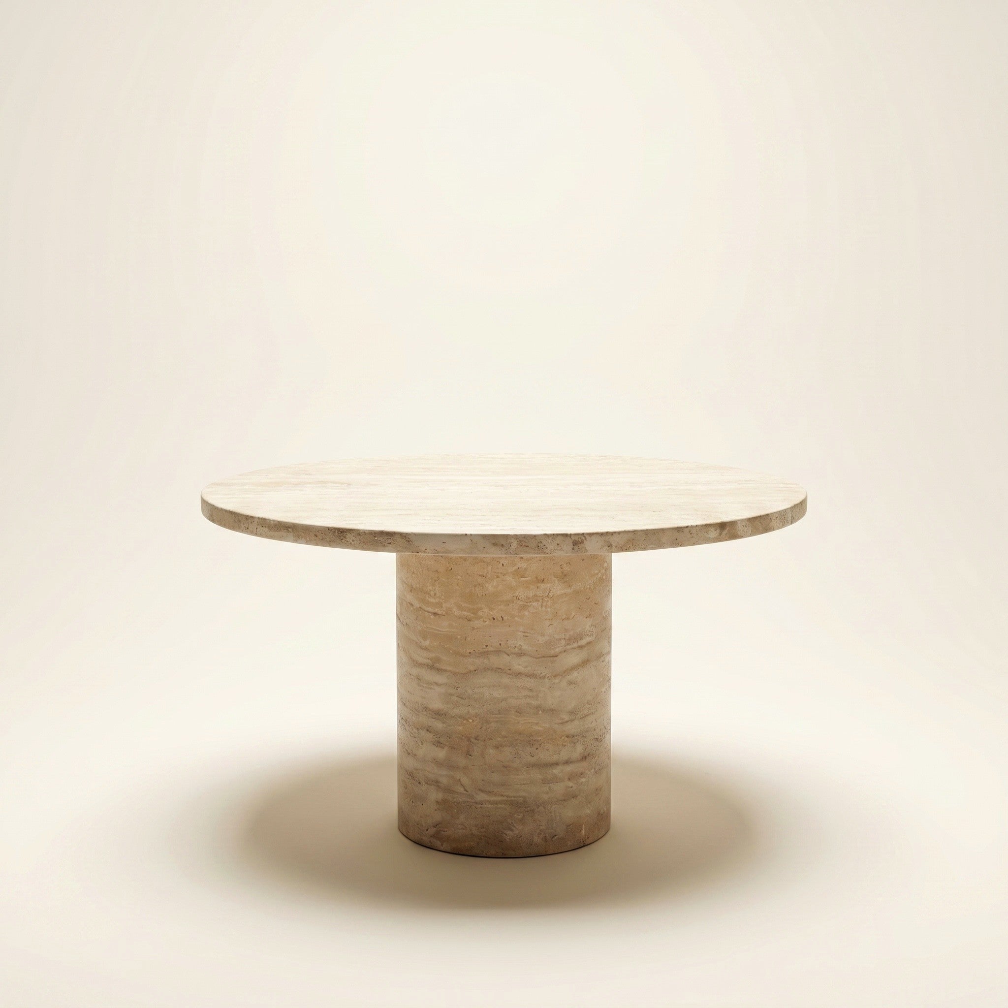 Tonda Dining Table in Travertine