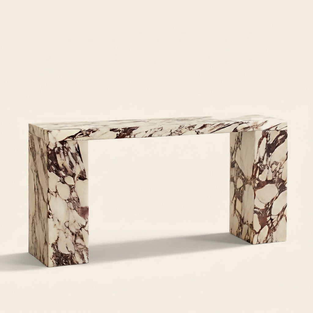 Viola Console Table — Calacatta Viola Marble