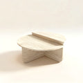 Volta Side Table — Travertine